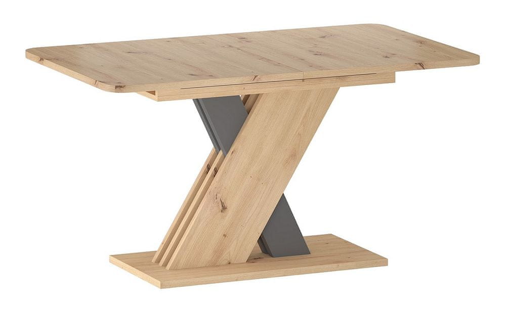 Veneti Rozkladací jedálenský stôl NICASIO - dub artisan / antracit